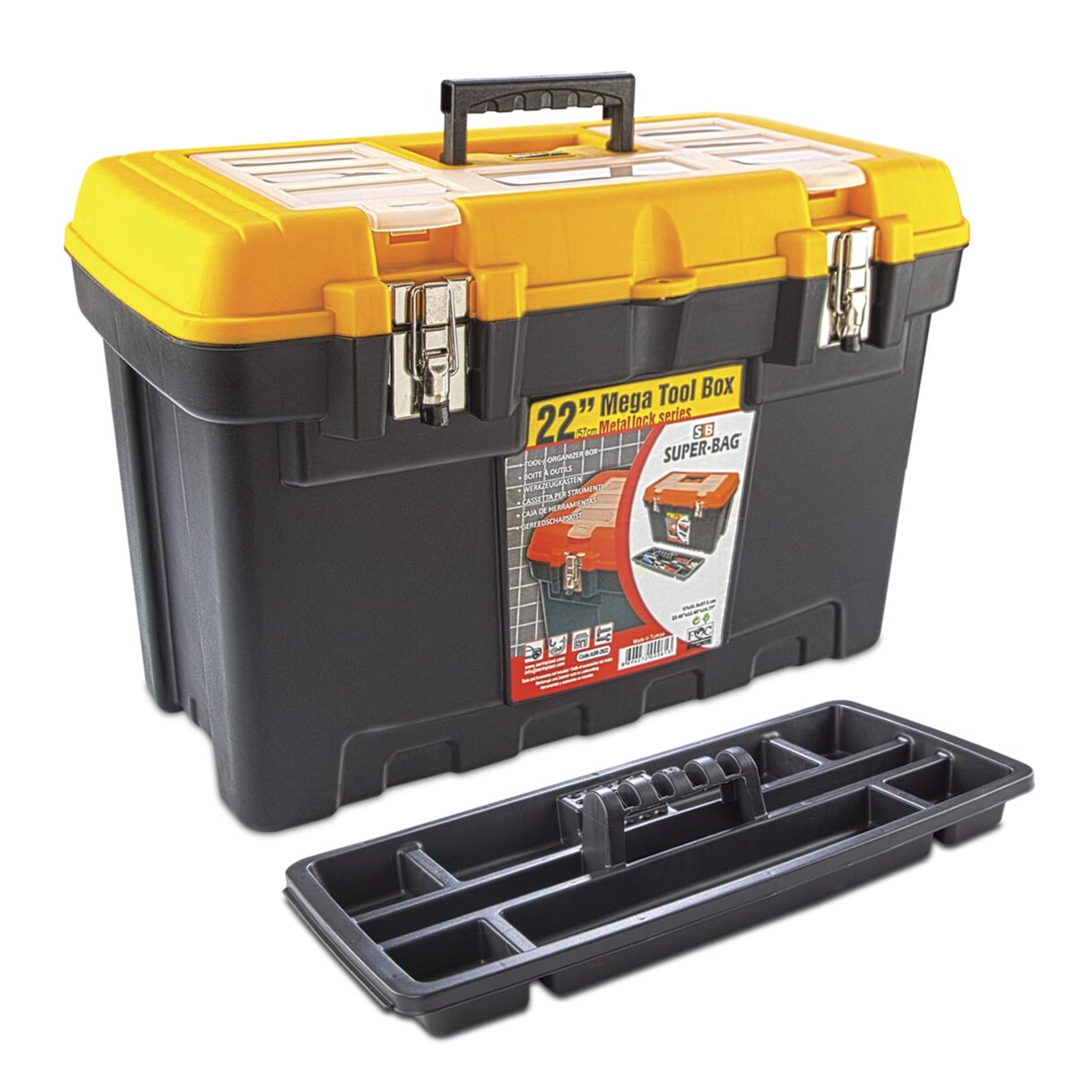 Super-Bag 22" Mega Metal Kilitli Takım Çantası ve Organizer Tepsi ASR-2022 - Görsel 2