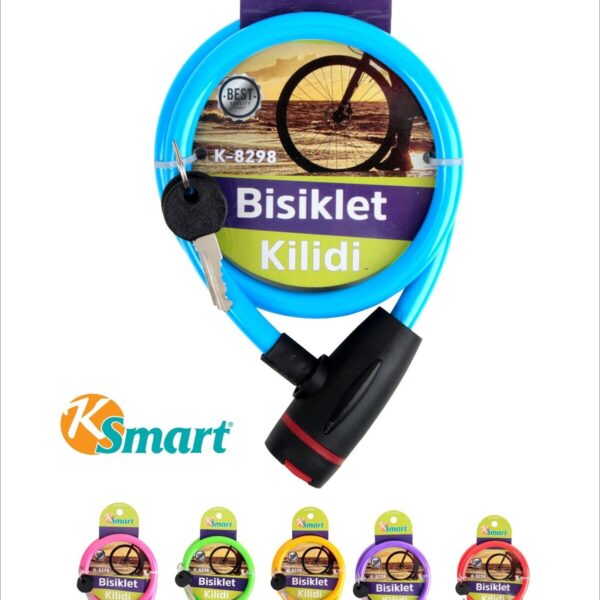 KSmart K-8298 Anahtarlı Kalın Neon Bisiklet Kilidi