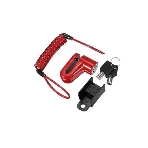 DMAX DMX4640 Çelik Motorsiklet ve Scooter Disk Kilidi - Kırmızı
