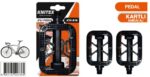 Knitex KTX-816 Kare Mil Bisiklet Pedalı 2'li Siyah Set - Görsel 2