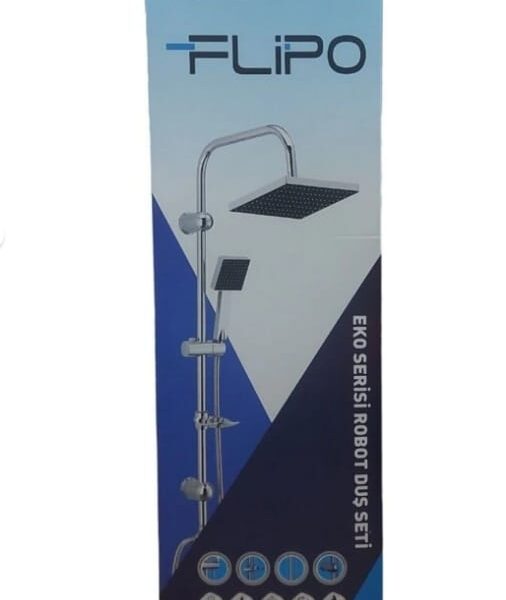 Flipo Eko Serisi Robot Duş Seti Krom