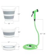 Vichy Şarjlı Katlanabilir Yıkama Kovası 15 Litre - Gri - Görsel 4