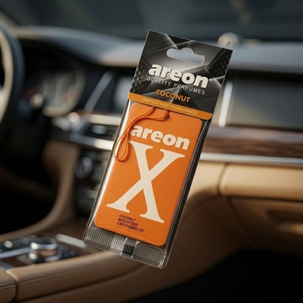 Areon X Coconut Hindistan Cevizi Askılı Oto Kokusu | Tropikal Araç Parfümü