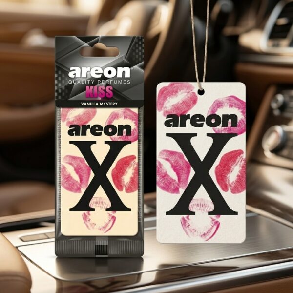 Areon X Kiss Vanilla Mystery Asılı Oto Kokusu | Vanilya Parfüm Kart