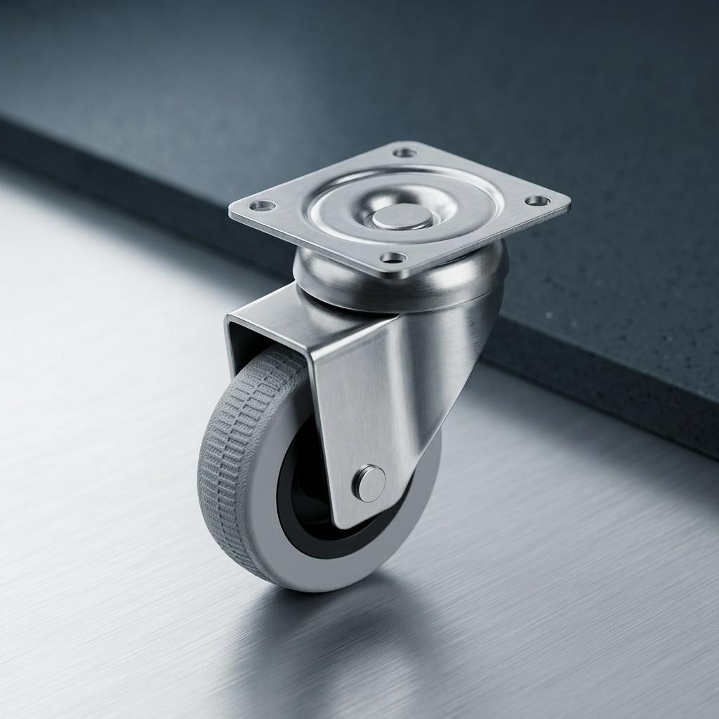 4140000792676.jpg HTS 50x20 mm Çift Bilyalı Tablalı Mobilya Tekeri - Görsel 1