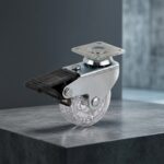 50 mm Frenli Şeffaf Mobilya Tekeri