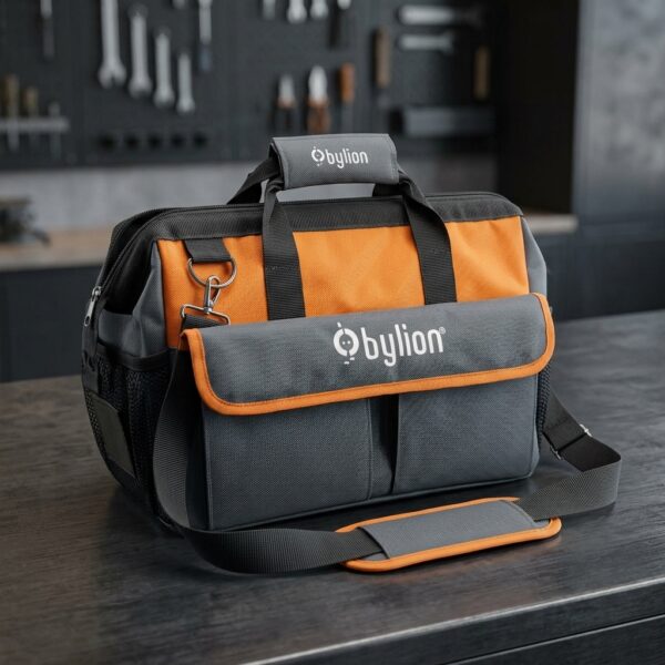 Bylion 12'' Organizer Bez Takım Çantası 31x22x10 cm - Turuncu/Gri