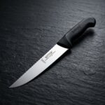 Solingen 34 cm Tırtıklı Et ve Mutfak Bıçağı, Siyah Saplı