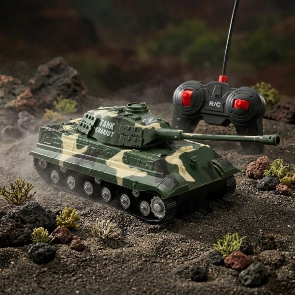 Leopar Uzaktan Kumandalı Tank Yeşil Kamuflajlı 18 cm