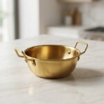 Metal Gold Çift Kulplu Servis Tabağı 13 cm | Dekoratif Sunumluk | Z-BİR AVM - Görsel 2