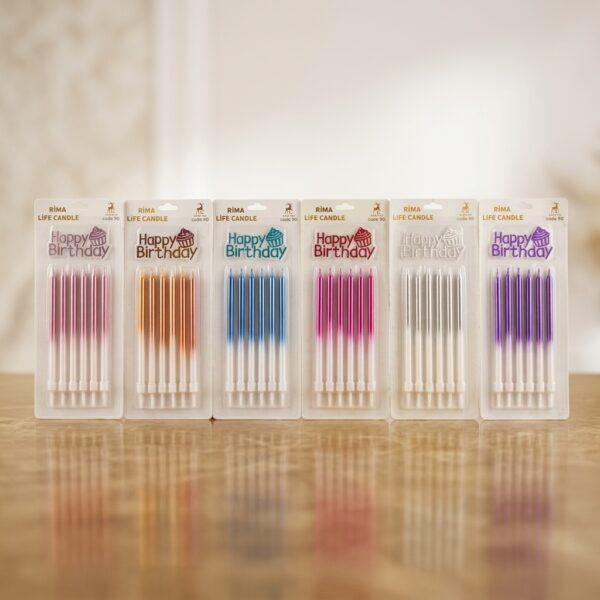 Rima Life Candle Doğum Günü Mumu Renkli Paket