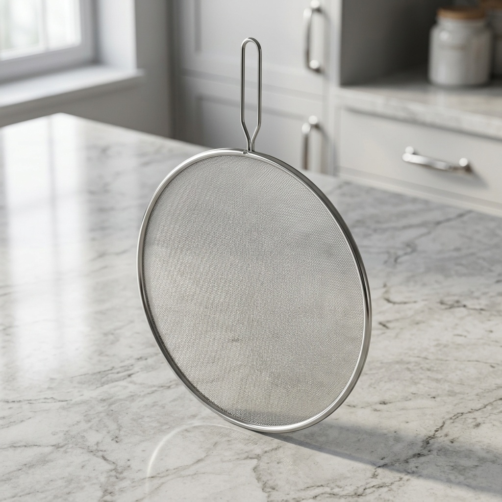 6920241281041.jpg Handy Helpers Saplı Paslanmaz Çelik Yağ Sıçratmaz 33 cm - Görsel 1