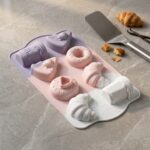 Wefun 8 Bölmeli Desenli Silikon Kek ve Pasta Kalıbı