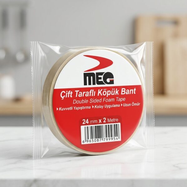 MEG Çift Taraflı Köpük Bant 24 mm x 2 Metre