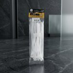 Tudor 3.6x200 mm Plastik Kablo Bağı (Cırt Kelepçe) 25'li Beyaz