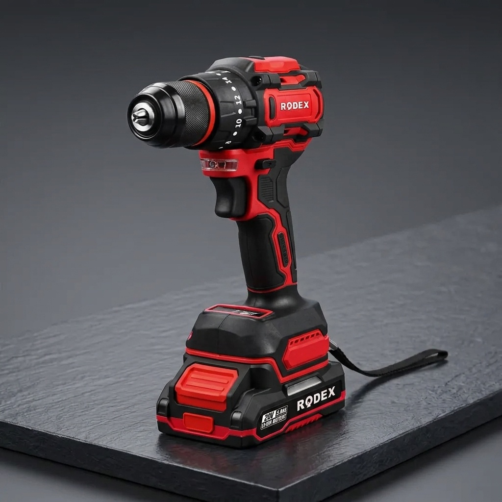 8680470054073.jpg Rodex RDX3405 20V 2.0Ah Çift Akülü Kömürsüz Darbeli Matkap - Görsel 1