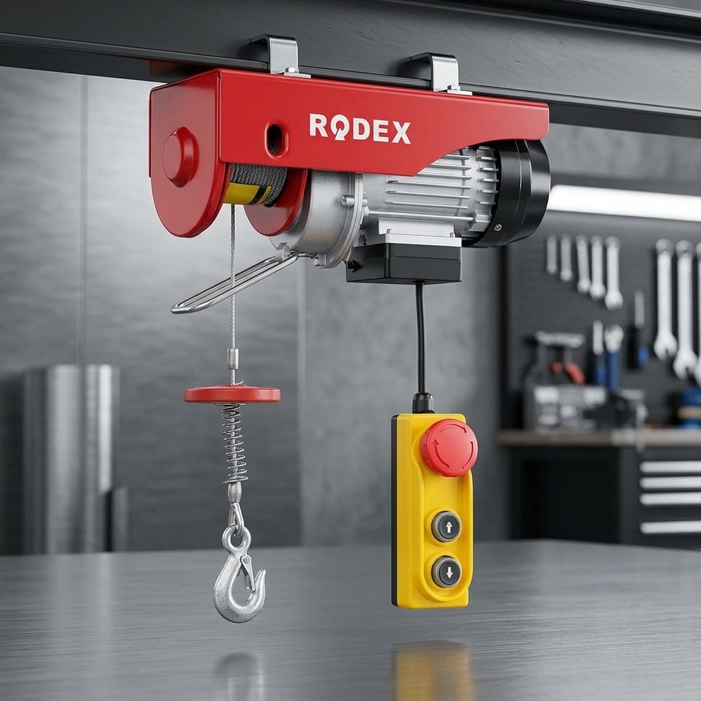 8680470056039.jpg Rodex RDX490 1800W 600/1200 KG Elektrikli Vinç - Görsel 1