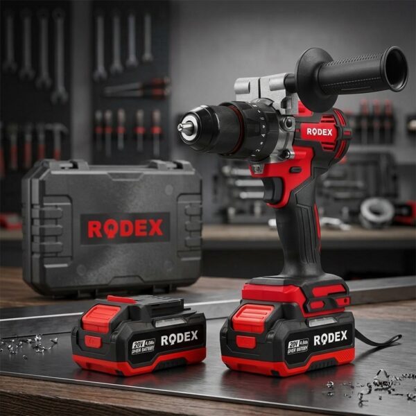 Rodex 20V 4.0Ah Kömürsüz Darbeli Akülü Matkap ve Vidalama Seti