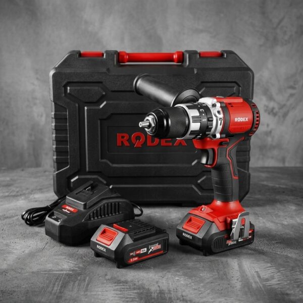 Rodex RPX2360F 20V 2.0Ah Kömürsüz Darbeli Akülü Matkap Çantalı Set