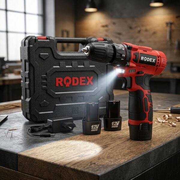Rodex RDX3322 12V Çift Akülü Şarjlı Matkap Vidalama Seti
