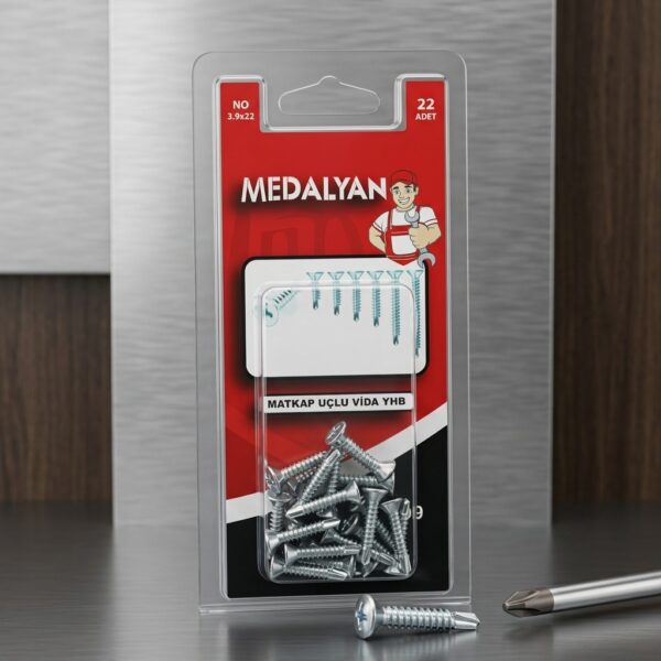 Medalyan DL-09 3.9x22 mm Matkap Uçlu YHB Vida 22 Adet