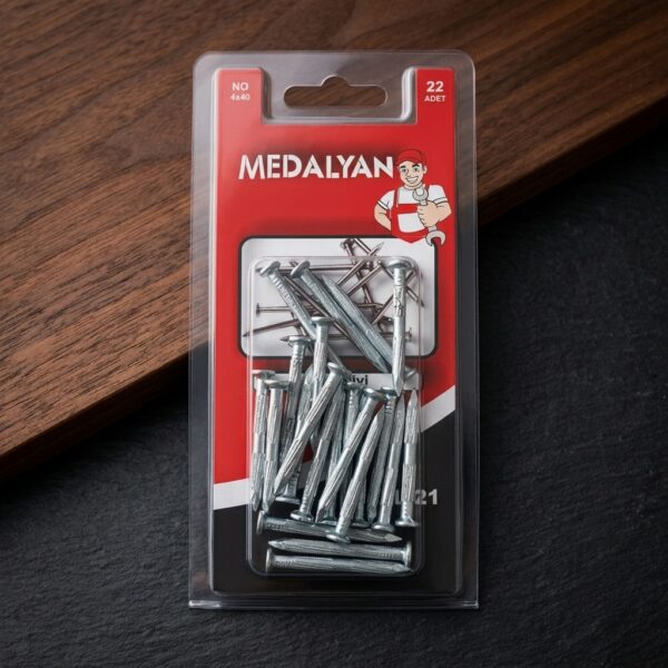 Medalyan 4x40 mm Çelik Çivi 22 Adet