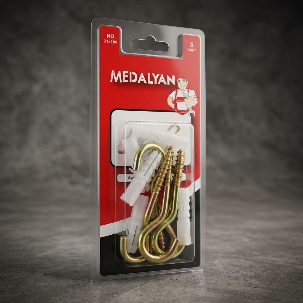 8680838413672.jpg MEDALYAN 21x100 Açık Piton Dübelli 5'li Set - Görsel 1