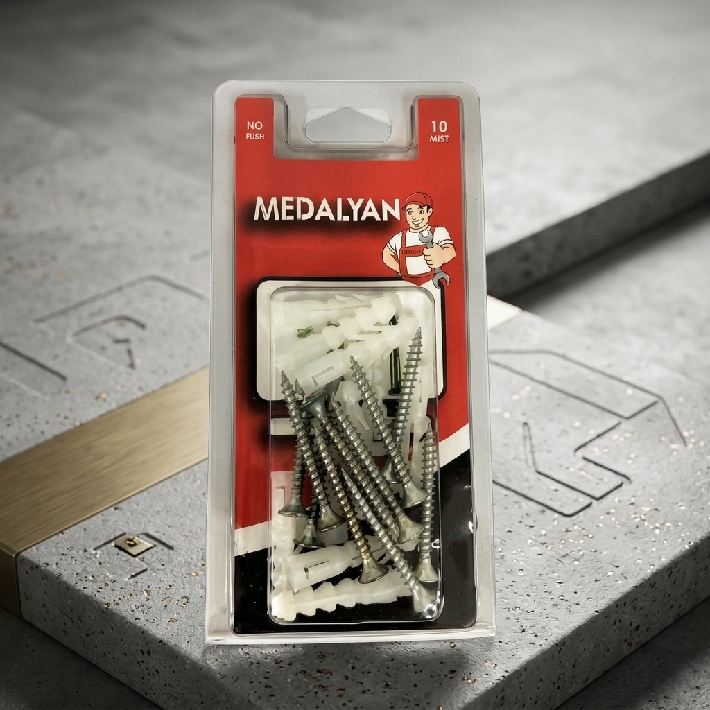 8680838413733.jpg Medalyan DL-34 4x40 Dubelli Vida 10 Adet - Görsel 1