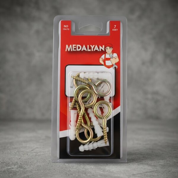 Medalyan DL-45 19x70 mm Kapalı Piton ve Dübel Seti 7 Adet