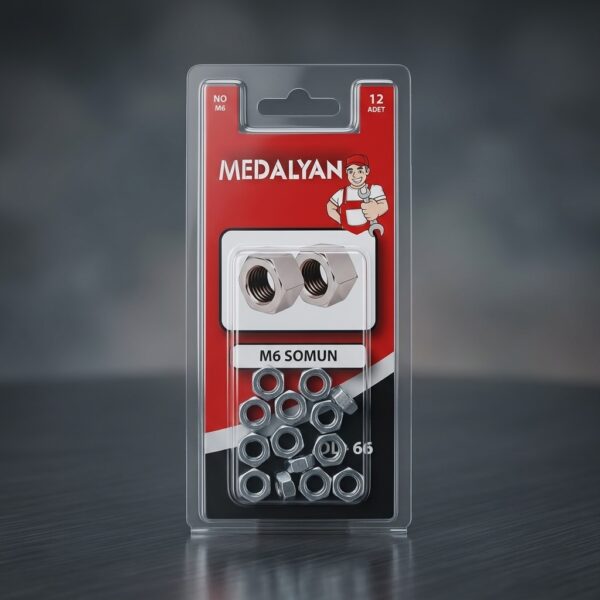 Medalyan M6 Somun 12 Adet DL-66