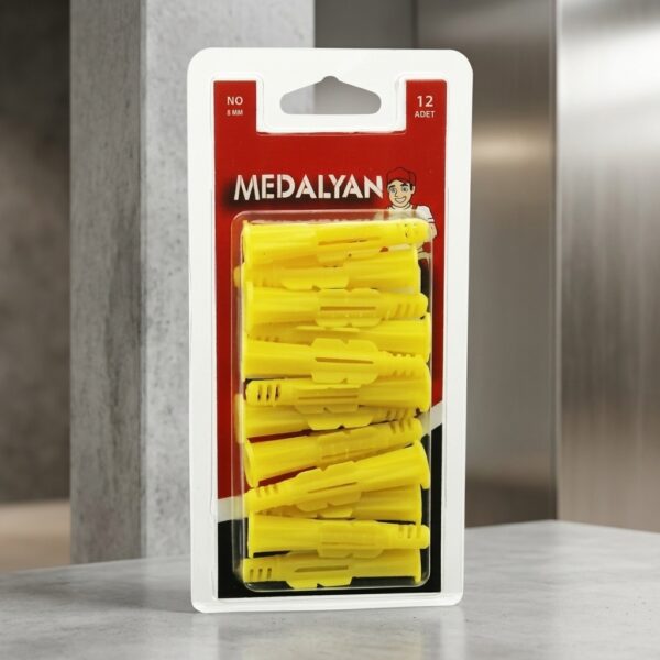 Medalyan DL-86 8 mm Roket Dübel Sarı 12 Adet