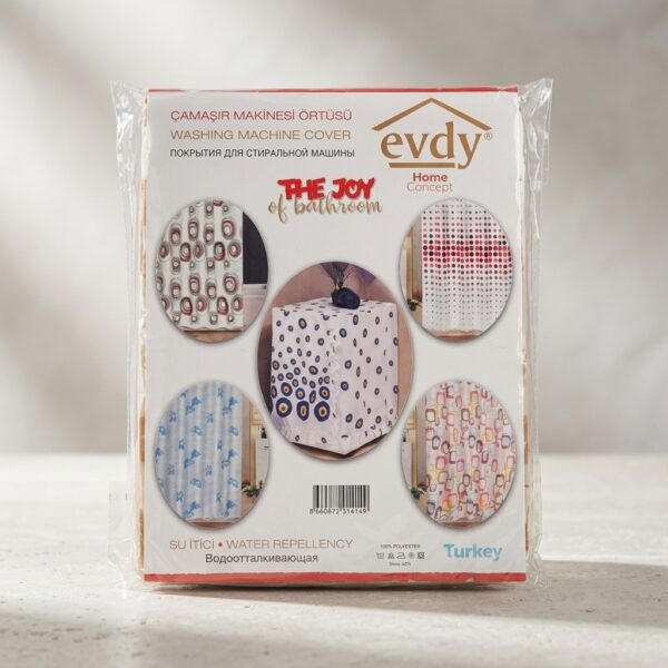 Evdy Home Concept Su İtici Çamaşır Makinesi Örtüsü - Desenli