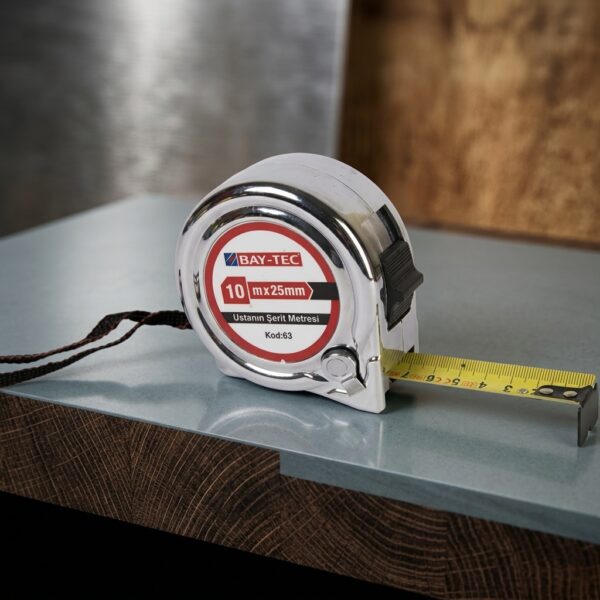 Bay-tec Mk4149 10 Metre 25 mm Krom Şerit Metre