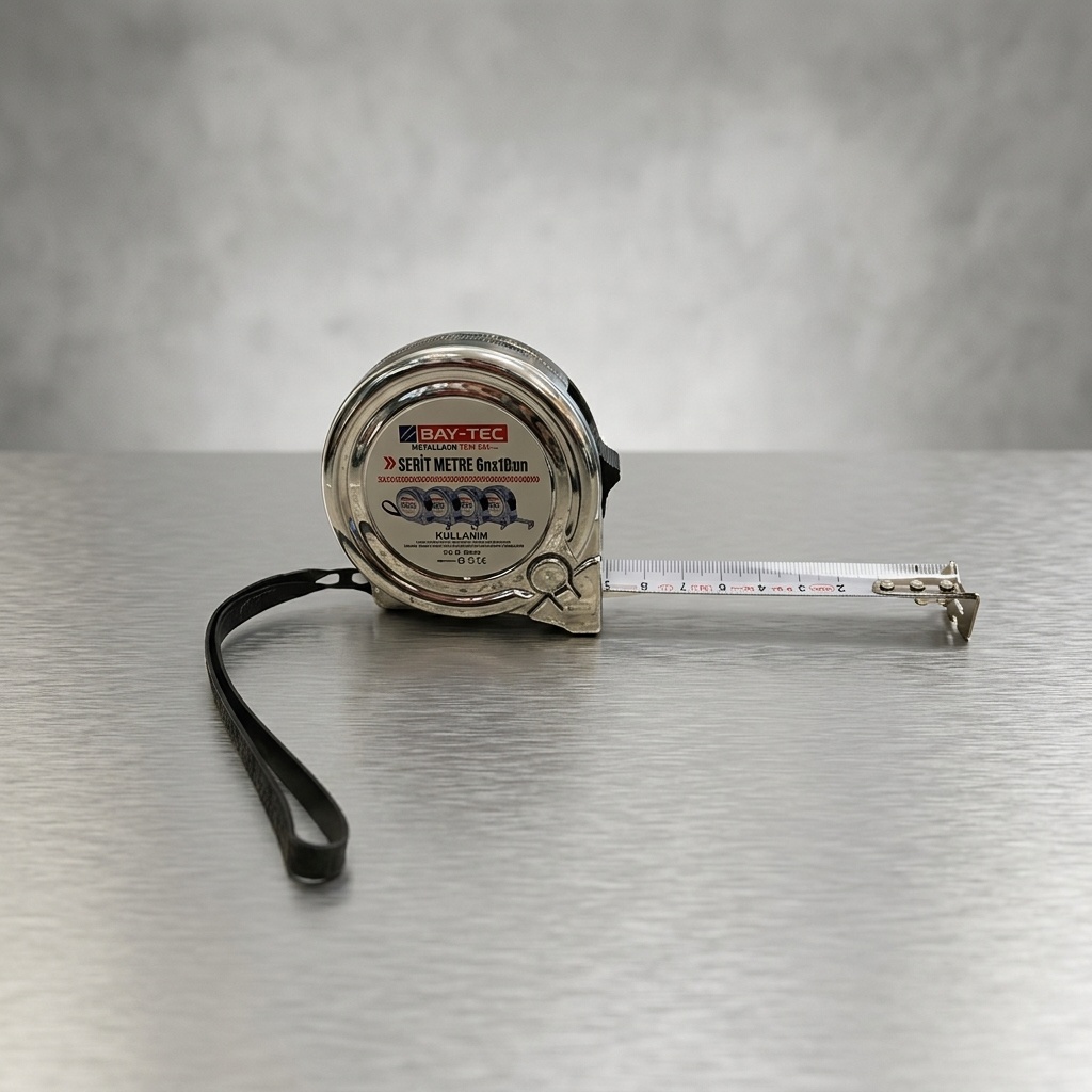 8681128533933.jpg Bay-tec Mk4145 3 Metre 16 Mm Krom Şerit Metre - Görsel 1