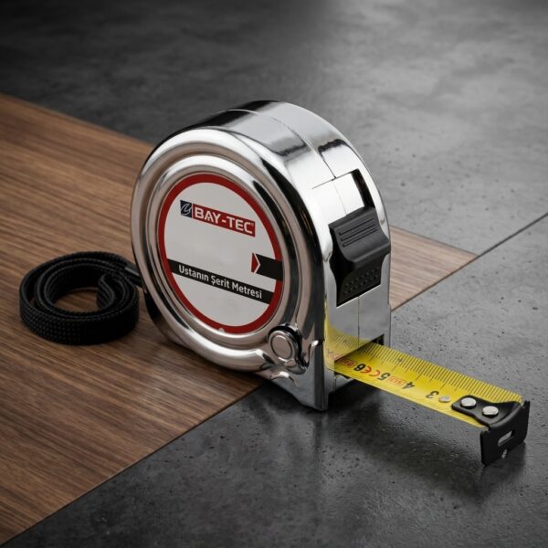 Bay-tec 7.5 Metre Şerit Metre 25mm Krom Kaplama