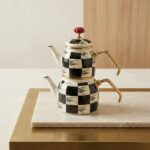 Kitchen Beyond Qualita-King Mini Emaye Dama Çaydanlık Takımı | Fildişi