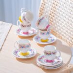 ACAR Despina 6 Kişilik Porselen Kahve Fincan Takımı - 90 ml