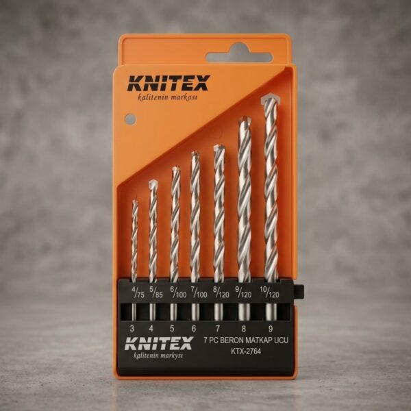 Knitex KTX-2764 7'li Beton Matkap Ucu Seti