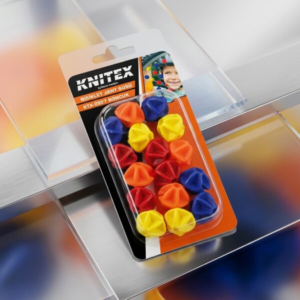 Knitex Ktx-2927 Renkli Plastik Bisiklet Jant Süsü Boncuk Seti