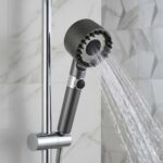 Knitex KTX-3142 Masaj Uçlu Siyah Su Tasarruflu Duş Başlığı