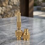 Kinetex KTX-3215 Ayarlı Pirinç Su Püskürtme Başlığı ve Adaptör Seti