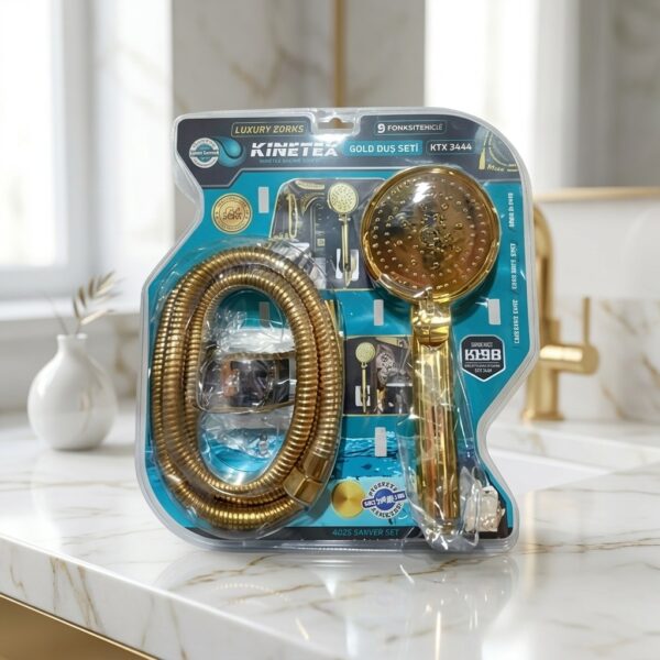 Kinetea Gold Star Banyo Duş Seti Altın Renk KTX 3444