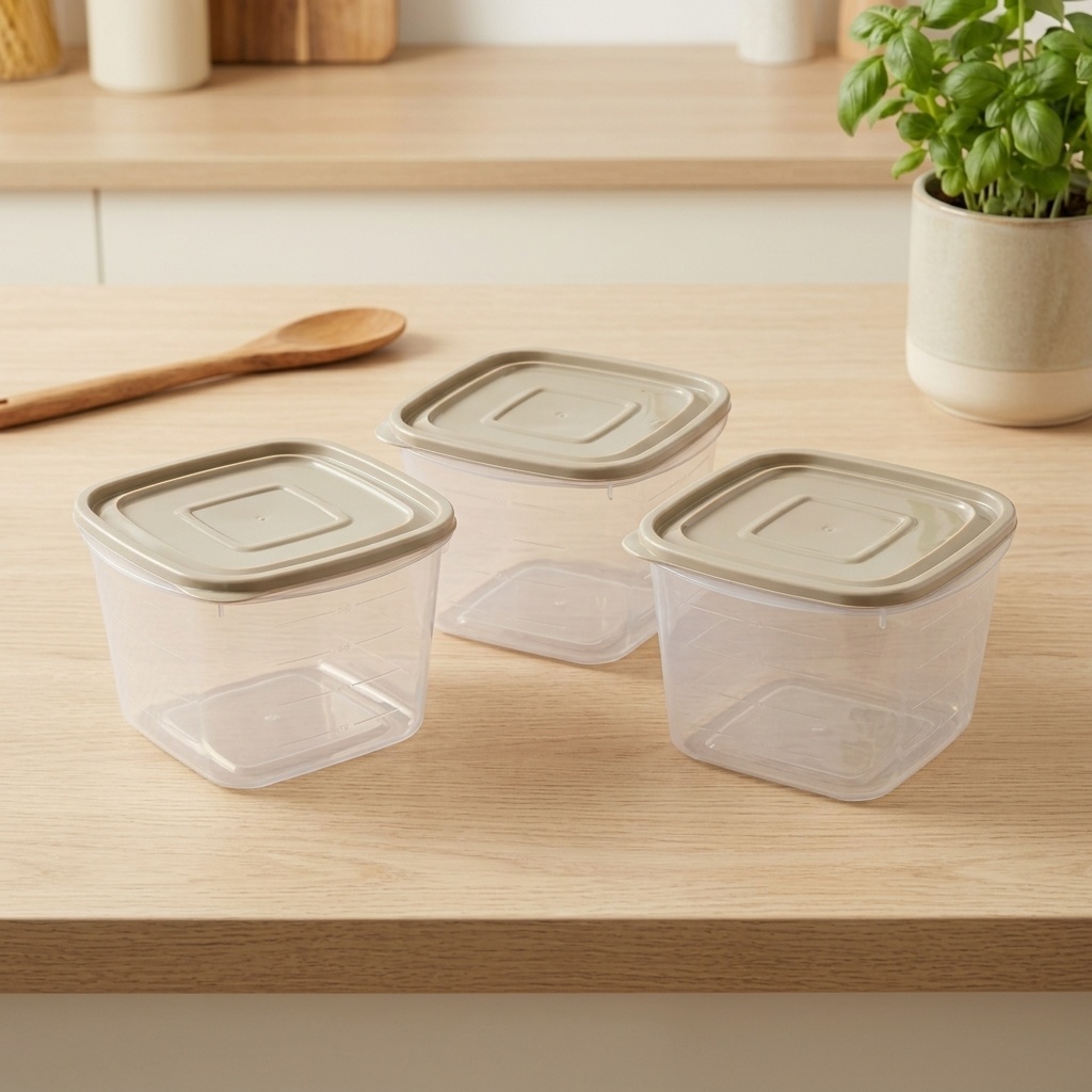 8681317009942.jpg Soft Chef Gloria 3'lü Kare Saklama Kabı Seti 1.9 Lt | BPA Free Vakumlu Kapak - Görsel 1
