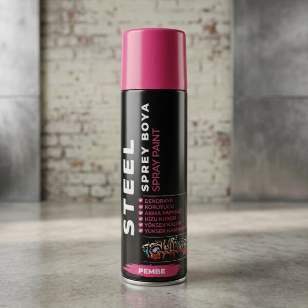 Steel Sprey Boya 200 ml Pembe