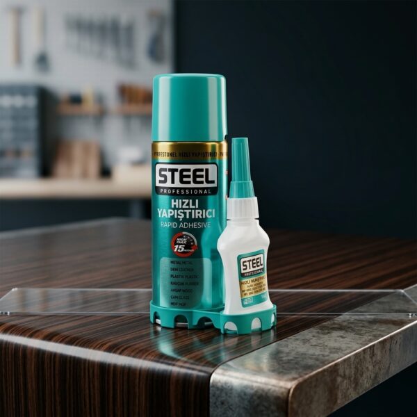 Steel Professional 200ml Sprey + 100gr Hızlı Yapıştırıcı MDF Kit