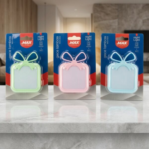Zmax Max-4544 Ribbon Hediye Paketi Tasarımlı 1W LED Gece Lambası