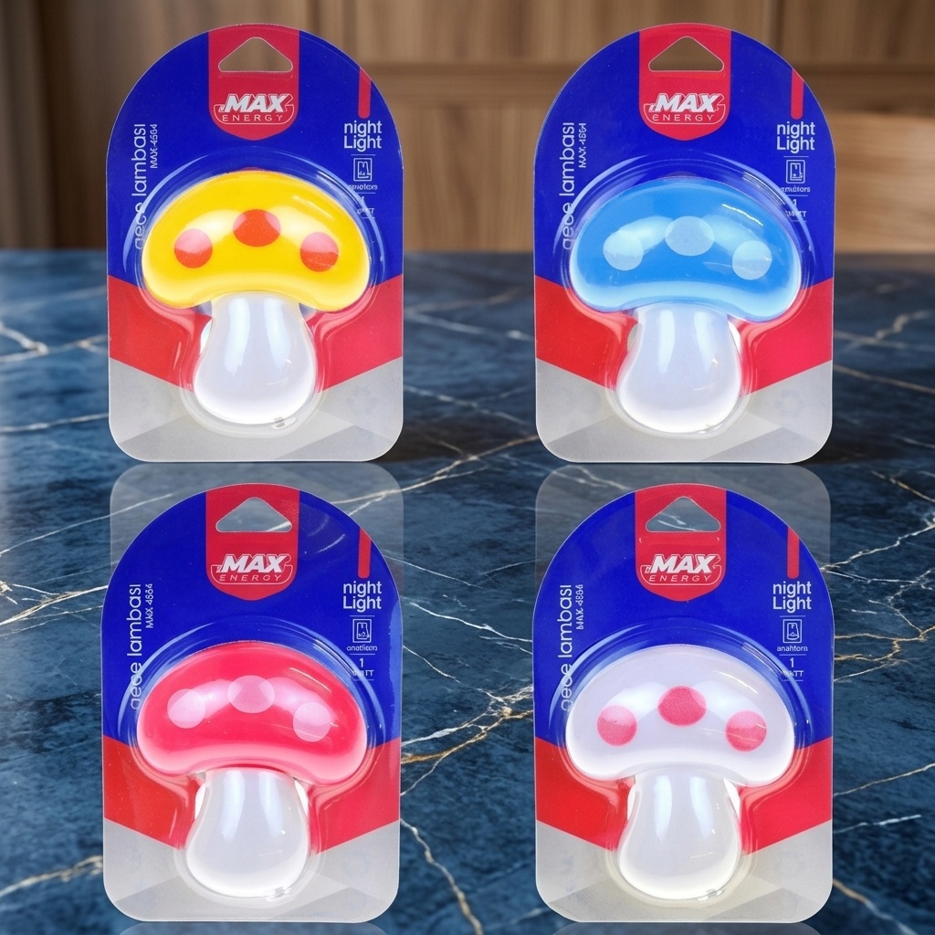 8681689945640.jpg ZMAX Mantar Tasarımlı Dekoratif Gece Lambası MAX-4564 - Görsel 1