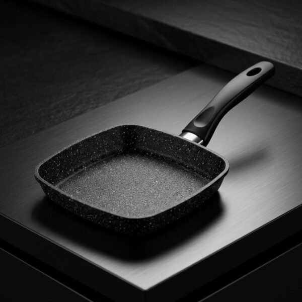 Nerox Mini Granit Kare Sos Tavası 12x12 cm - Siyah