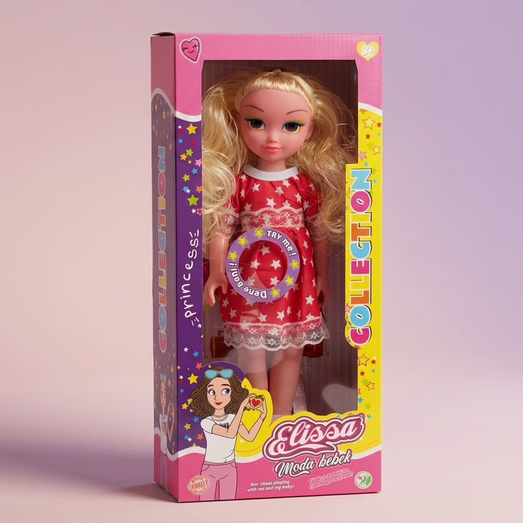 8681695100255.jpg Elissa Moda Bebek 35 cm Türkçe Konuşan Masal Anlatan Prenses Oyuncak Bebek - Görsel 1