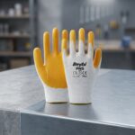 Beybi PN5 Nitril Kaplı İş Eldiveni 10/XL - Sarı Beyaz